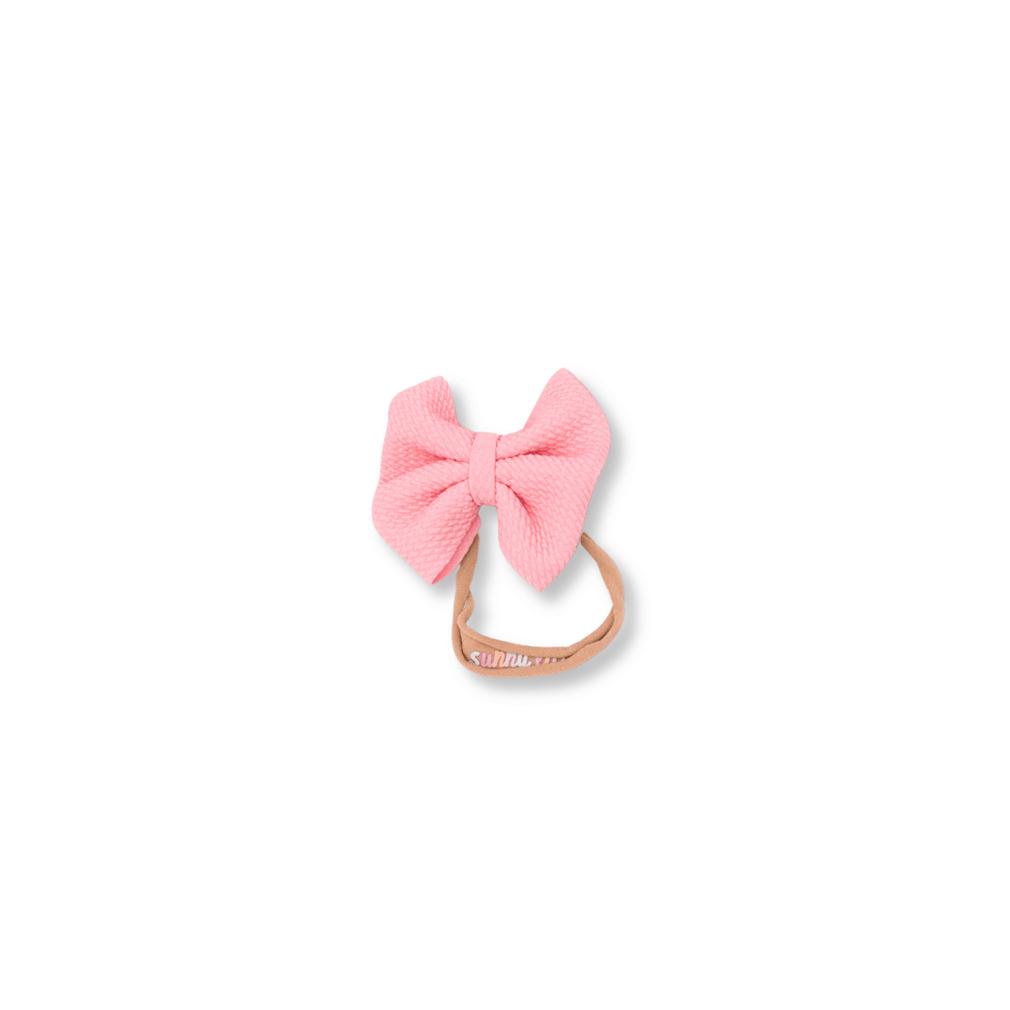 Baby & Toddler Headband | Handmade Bullet Bow | Nylon | Medium Bow | 0-24m | Bubblegum Pink| FINAL SALE