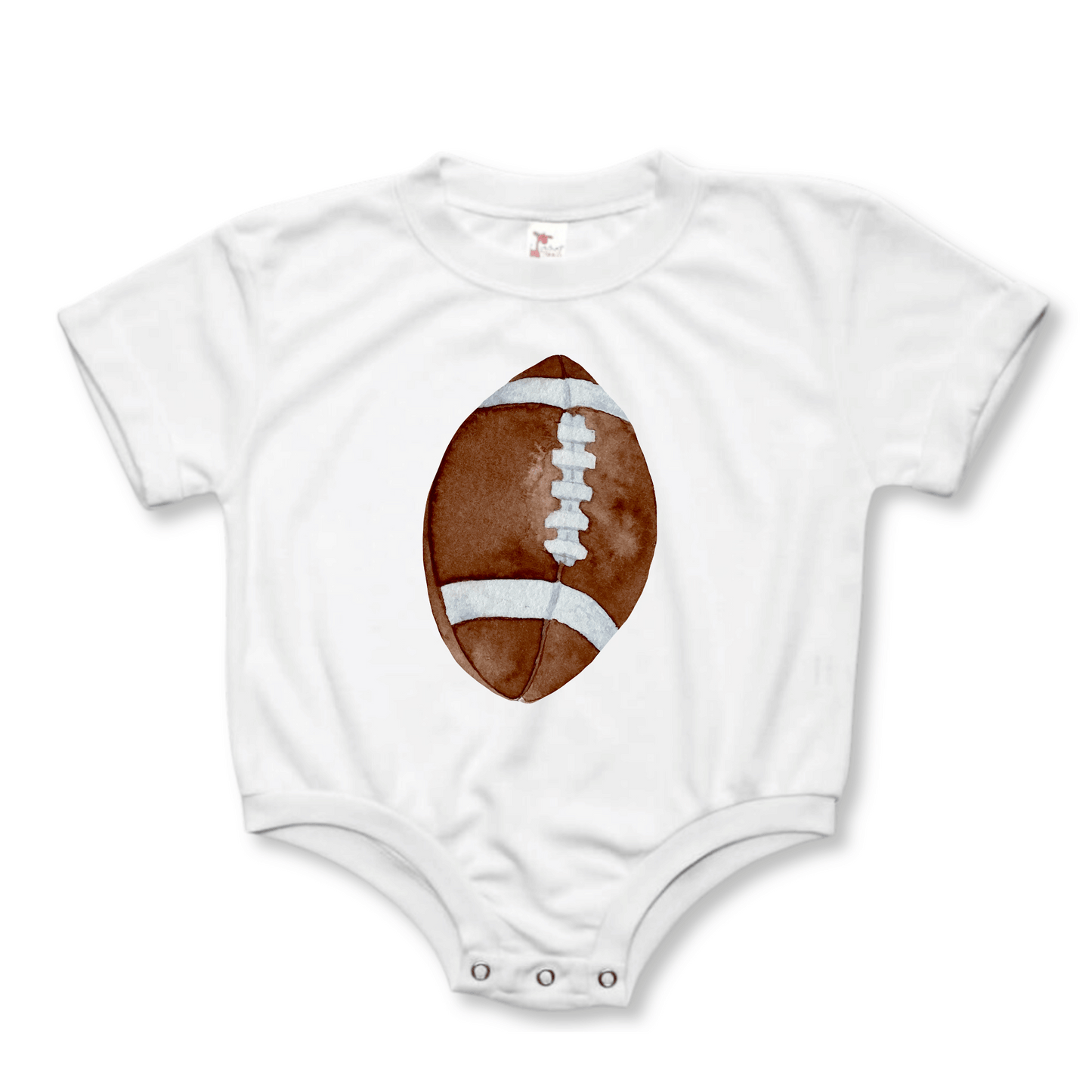 Baby & Toddler Romper | Short Sleeves | Sizes 0-3m to 18-24m | Football Bow