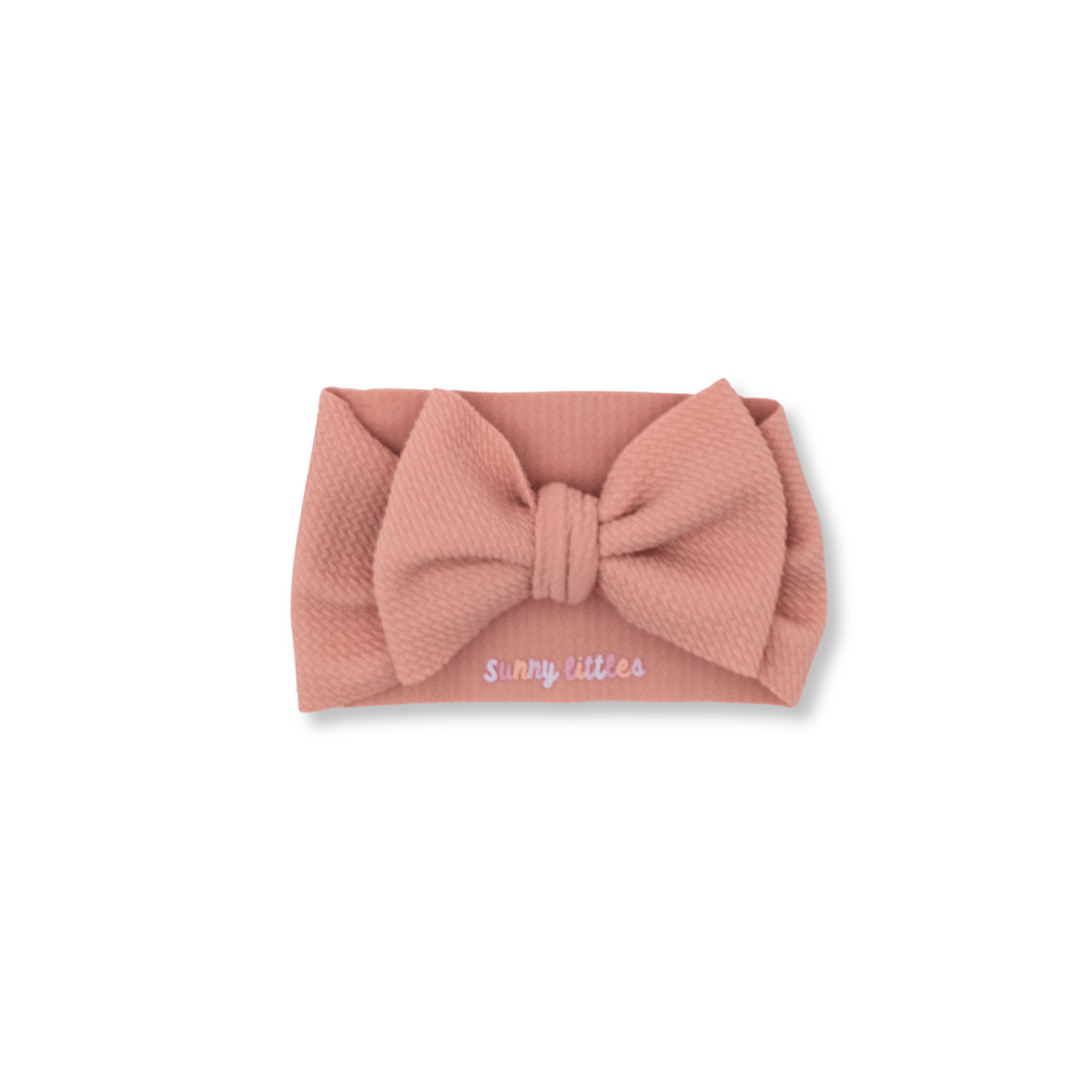 Baby Head Wrap | Handmade Bow | Large Bow | Sizes 0-12m+ | Bullet Polyester | Mauve | FINAL SALE