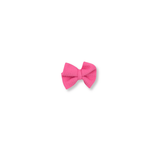 Baby & Toddler Bow | Clip in Hairbow | Handmade Bullet Bow | Small Bow | Hot Pink | sclip