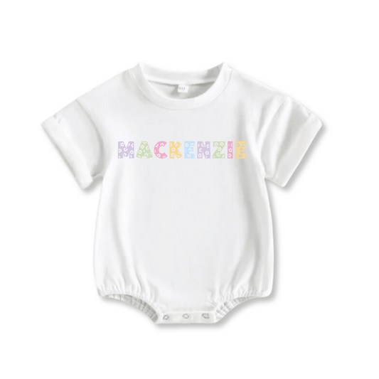 Baby & Toddler Romper | Sizes 3-6m up to 18-24m | Custom Name