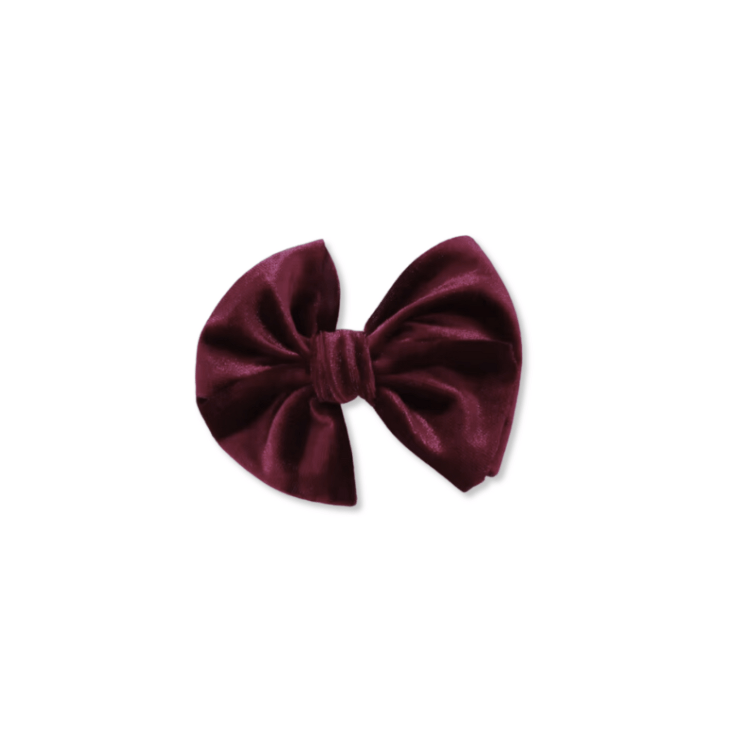 Baby & Toddler Bow | Clip in Hairbow | Velvet | Medium Bow | Plum | FINAL SALE