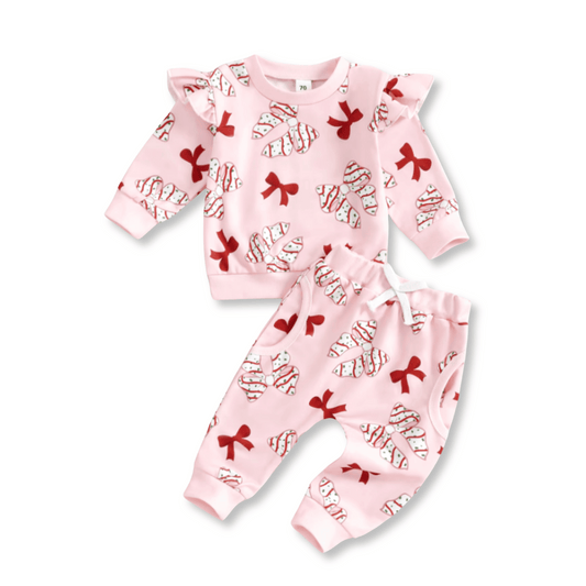 Baby & Toddler Two-Piece Set | Sizes 9-12m to 3T | Christmas Bows