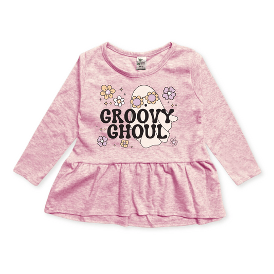 Toddler T-shirt | Halloween | Long Sleeves | Sizes 2T & 3T | Groovy Ghoul