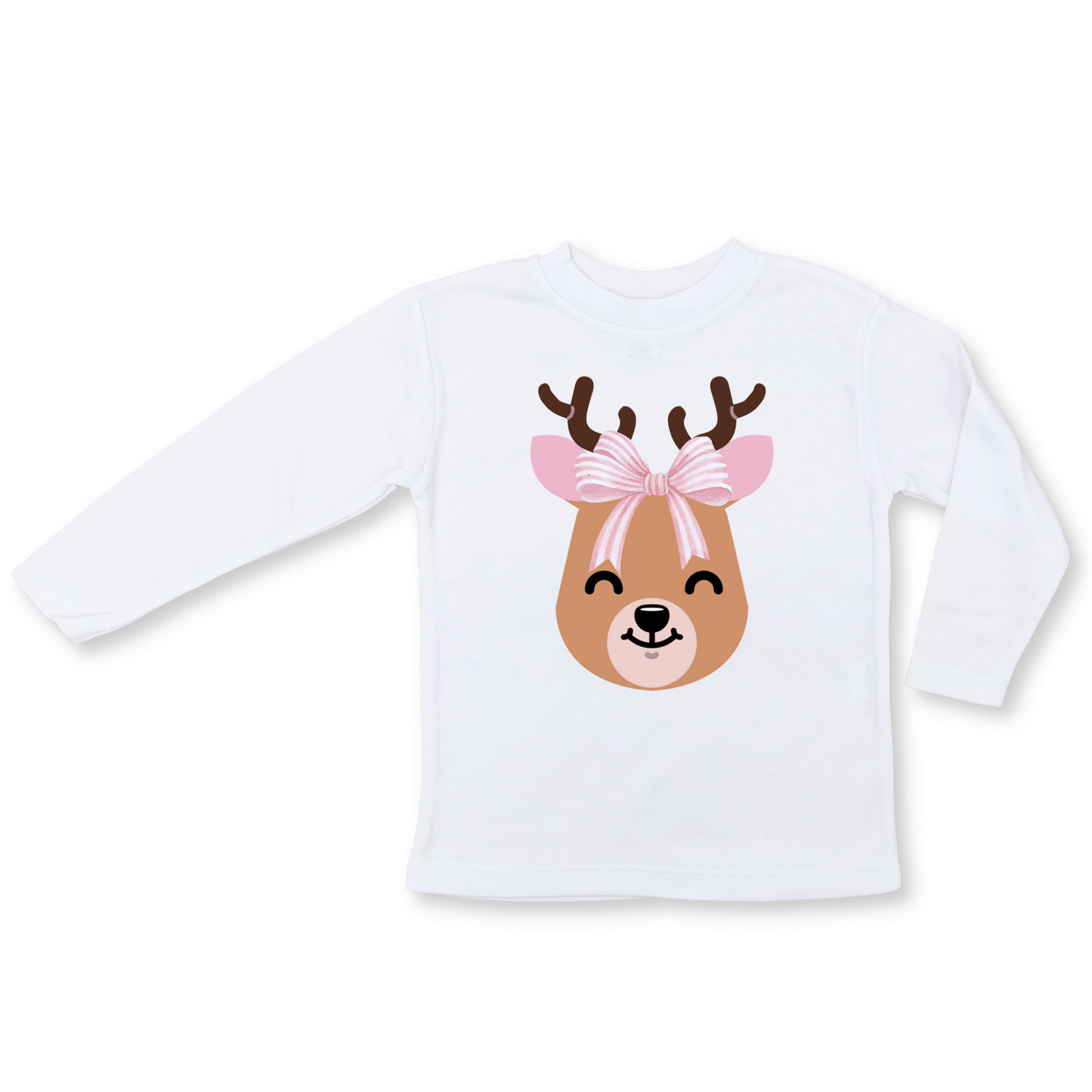 Toddler Girl's T-shirt | Sizes 2T to 5/6T | Girly Reindeer | FINAL SALE