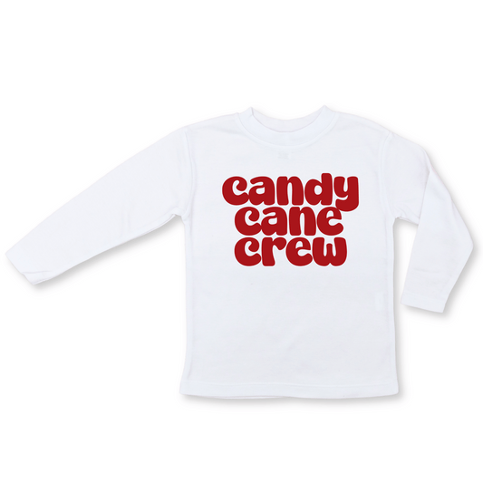 Toddler Girl's & Boy's T-shirt | 100% Cotton | Sizes 2T to 5/6T | White | Candy Cane Crew