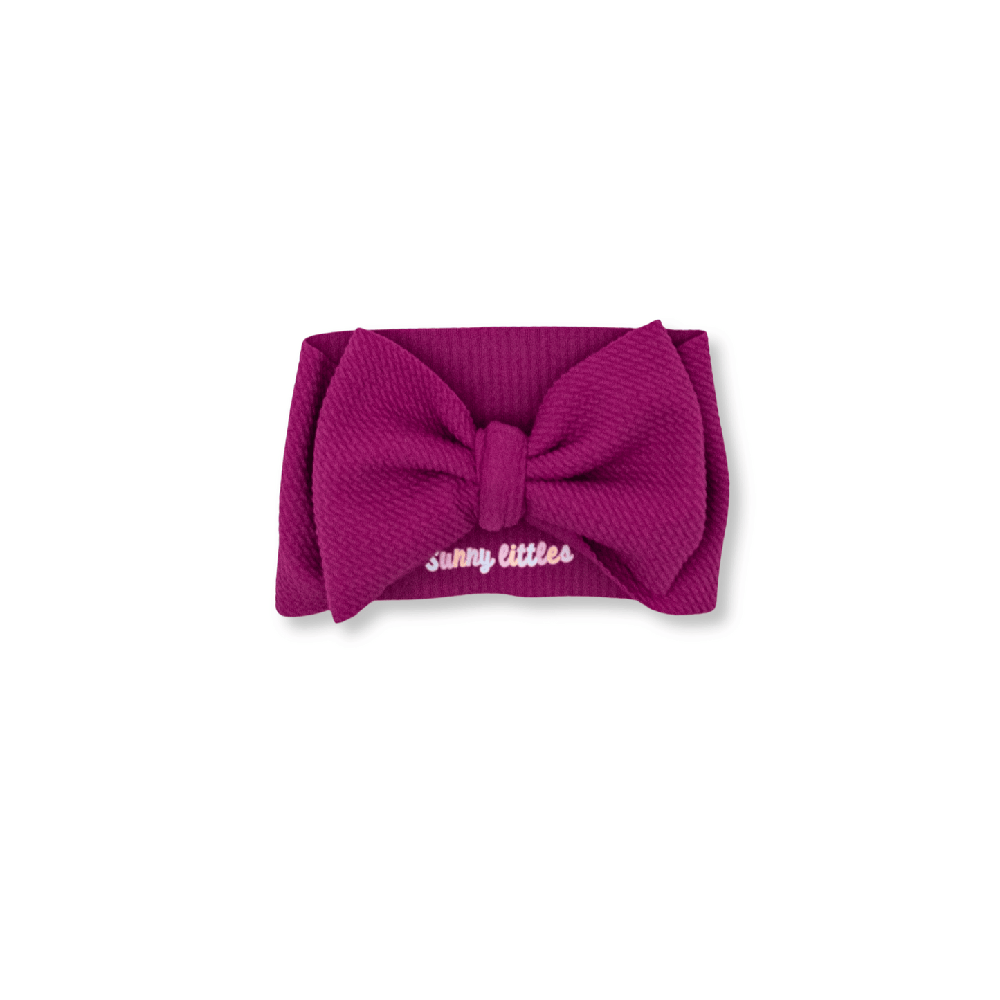 Baby Head Wrap | Handmade Bow | Large Bow | Sizes 0-12m+ | Bullet Polyester | Magenta | FINAL SALE