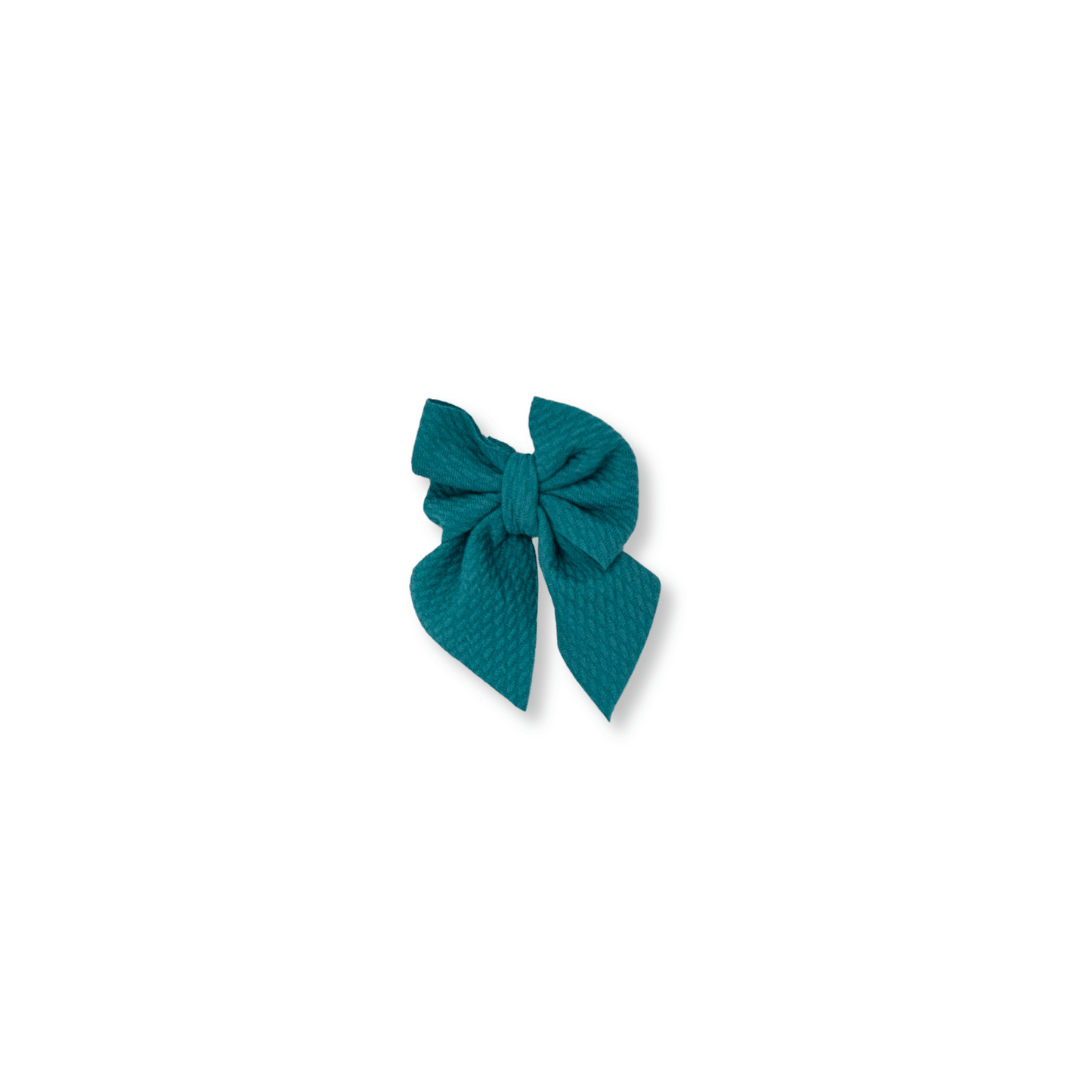 Sailor Bow | Clip in Hairbow | Handmade Bullet Bow | Small Bow | Teal | FINAL SALE