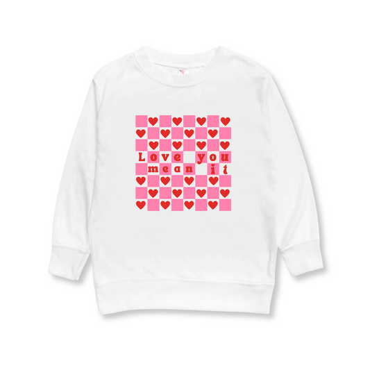 Toddler Pullover | Sizes 2T to 5T | Love You Mean It | FINAL SALE