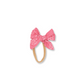 Fable Bow Headband | Handmade Bow | Nylon | Small Bow | Fits 0-24m | Pink Daisy Smiles | FINAL SALE
