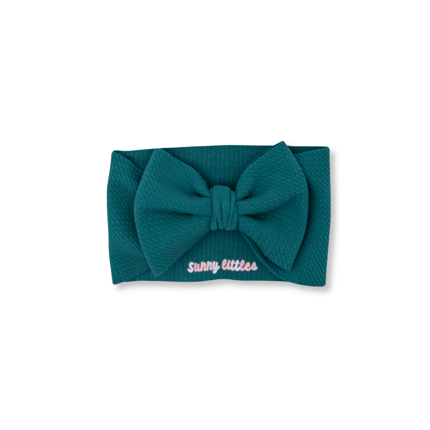 Baby Head Wrap | Handmade Bow | Large Bow | Sizes 0-12m+ | Bullet Polyester | Teal | FINAL SALE