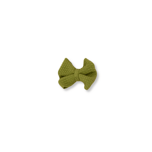 Baby & Toddler Bow | Clip in Hairbow | Handmade Bullet Bow | Small Bow | Grinch Green | mdclip