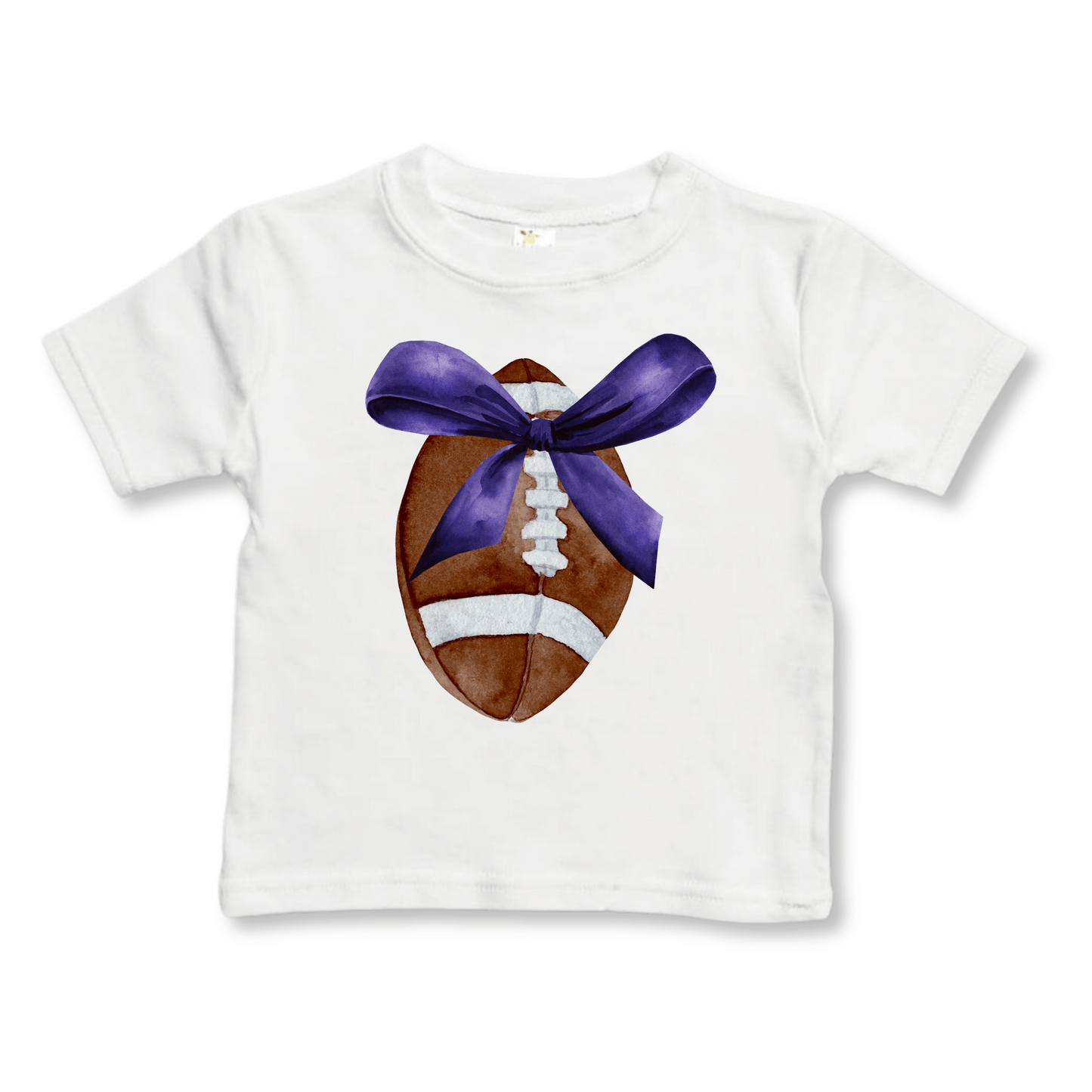 Toddler T-shirt | Sizes 2T to 5/6T | Football Bow