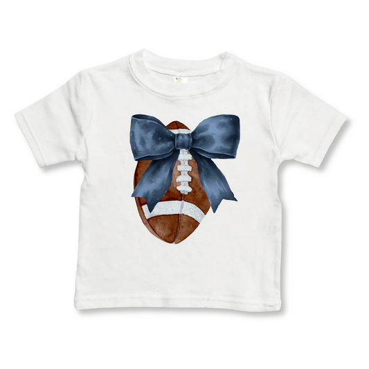 Toddler T-shirt | Sizes 2/3T | Football Bow