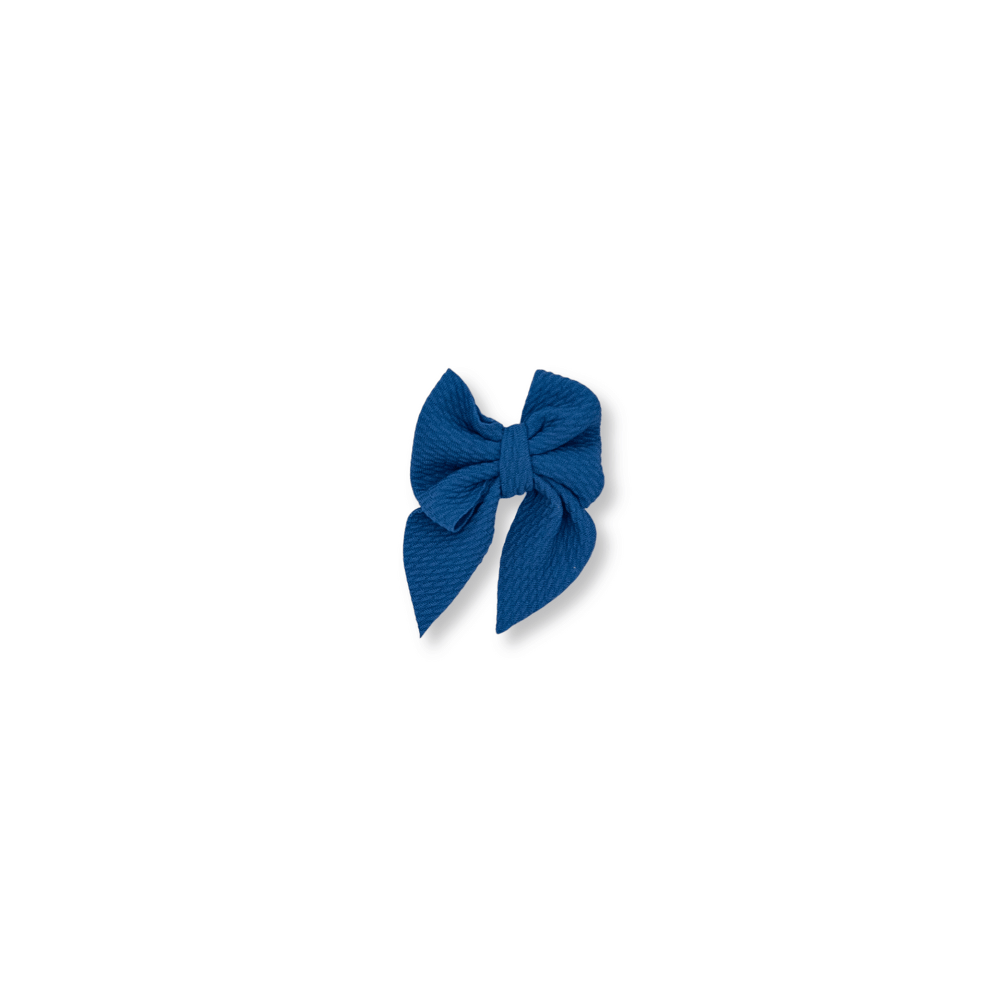 Sailor Bow | Clip in Hairbow | Handmade Bullet Bow | Small Bow | Sapphire Blue | FINAL SALE