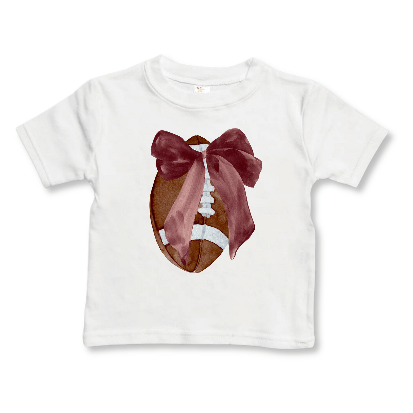 Toddler T-shirt | Sizes 2T to 5/6T | Football Bow