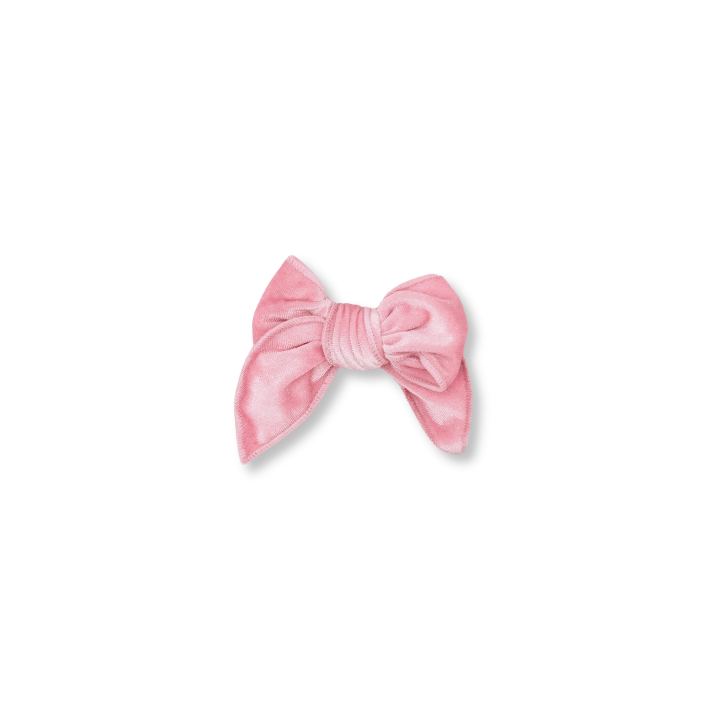 Baby & Toddler Bow | Clip in Hairbow | Handmade Luxe Velvet | Medium Bow | Bubblegum Pink | FINAL SALE