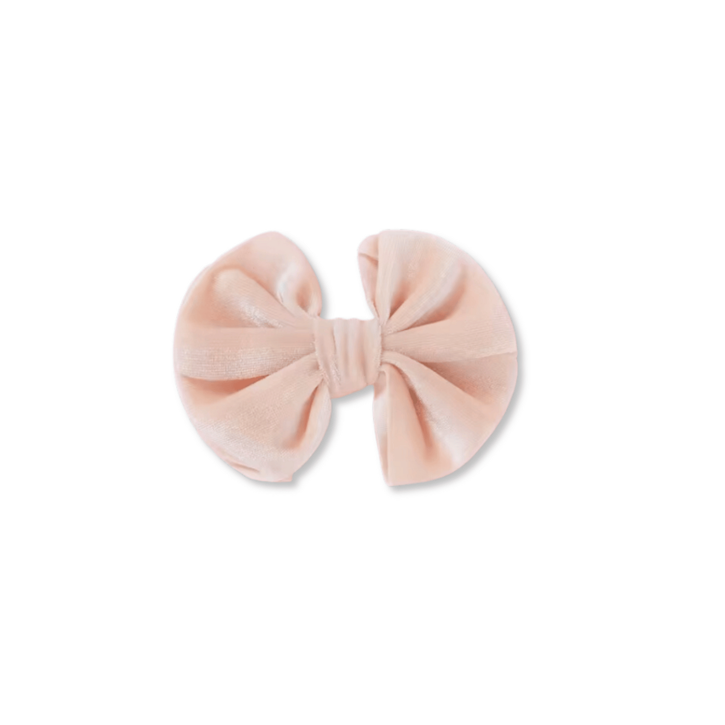 Baby & Toddler Bow | Clip in Hairbow | Velvet | Medium Bow | Blush Pink | FINAL SALE