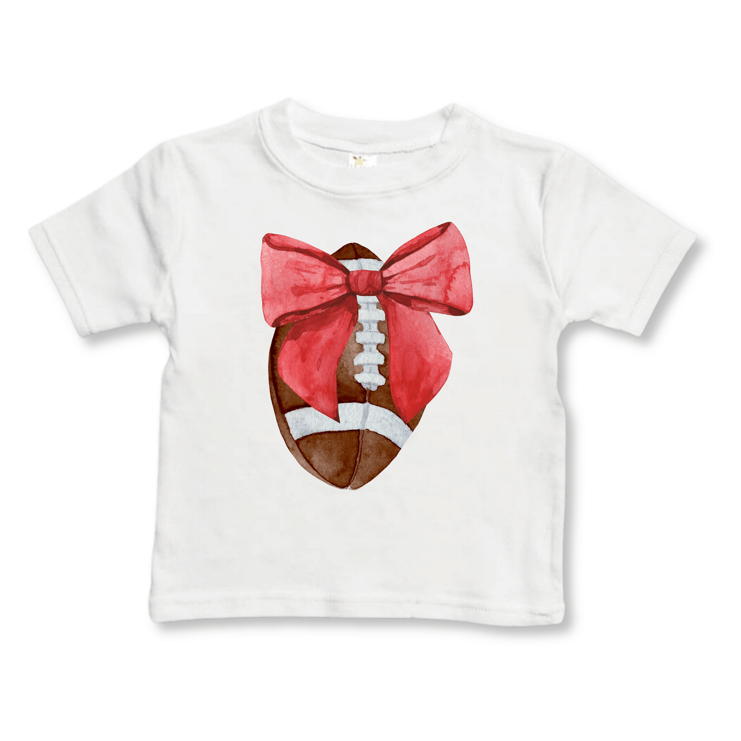 Toddler T-shirt | Sizes 2T to 5/6T | Football Bow