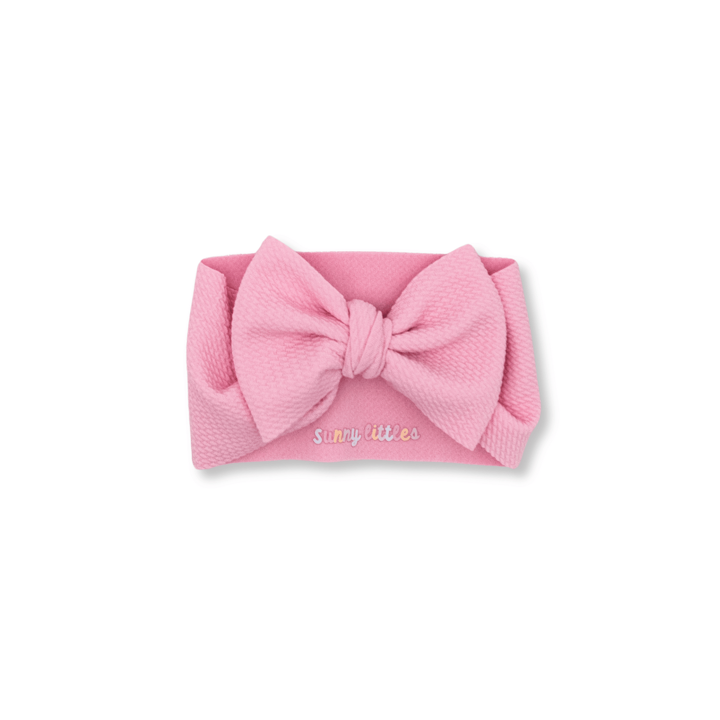 Baby Head Wrap | Handmade Bow | Large Bow | Sizes 0-12m+ | Bullet Polyester | Light Pink | FINAL SALE