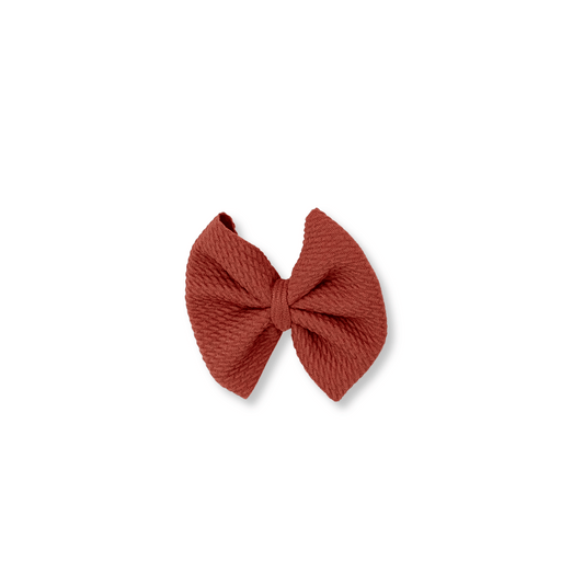 Baby & Toddler Bow | Clip in Hairbow | Handmade Bullet Bow | Medium Bow | Pumpkin | mdclip | FINAL SALE