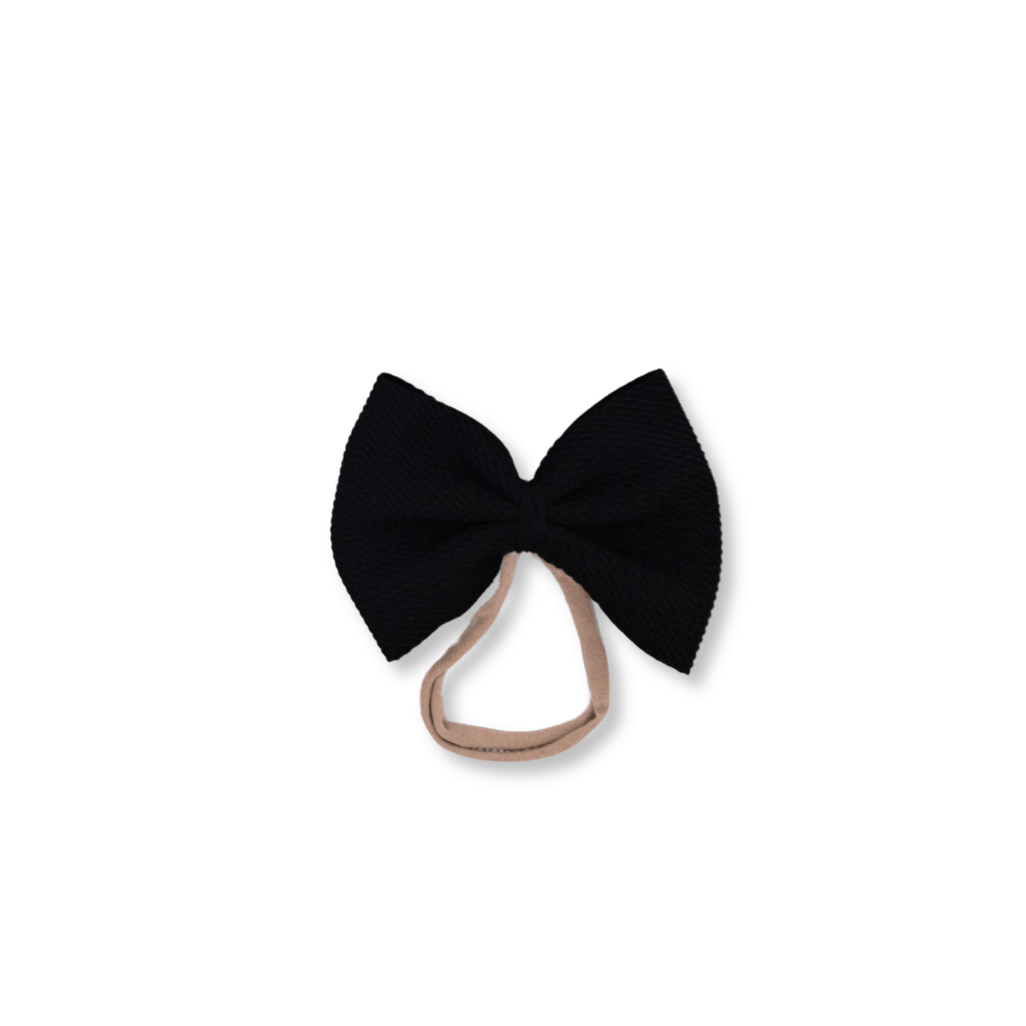 Baby Headband | Handmade | Nylon | Large Bow | Size 0-24m | Black | lbb | FINAL SALE