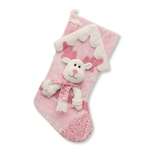 Christmas Stocking | Pink Elk