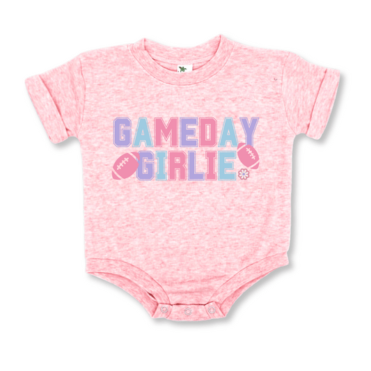 Baby & Toddler Romper | Sizes 3-6m up to 12-18m | Gameday Girlie | Pink