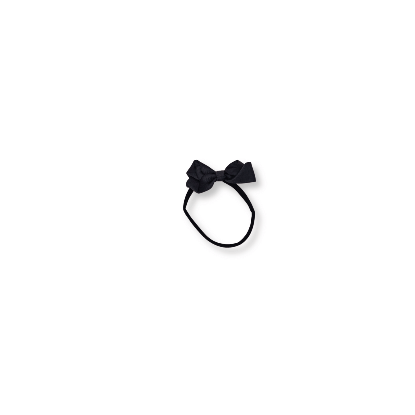 Baby & Toddler Headband | Nylon | Small Bow | Fits 0-24m | Black | FINAL SALE