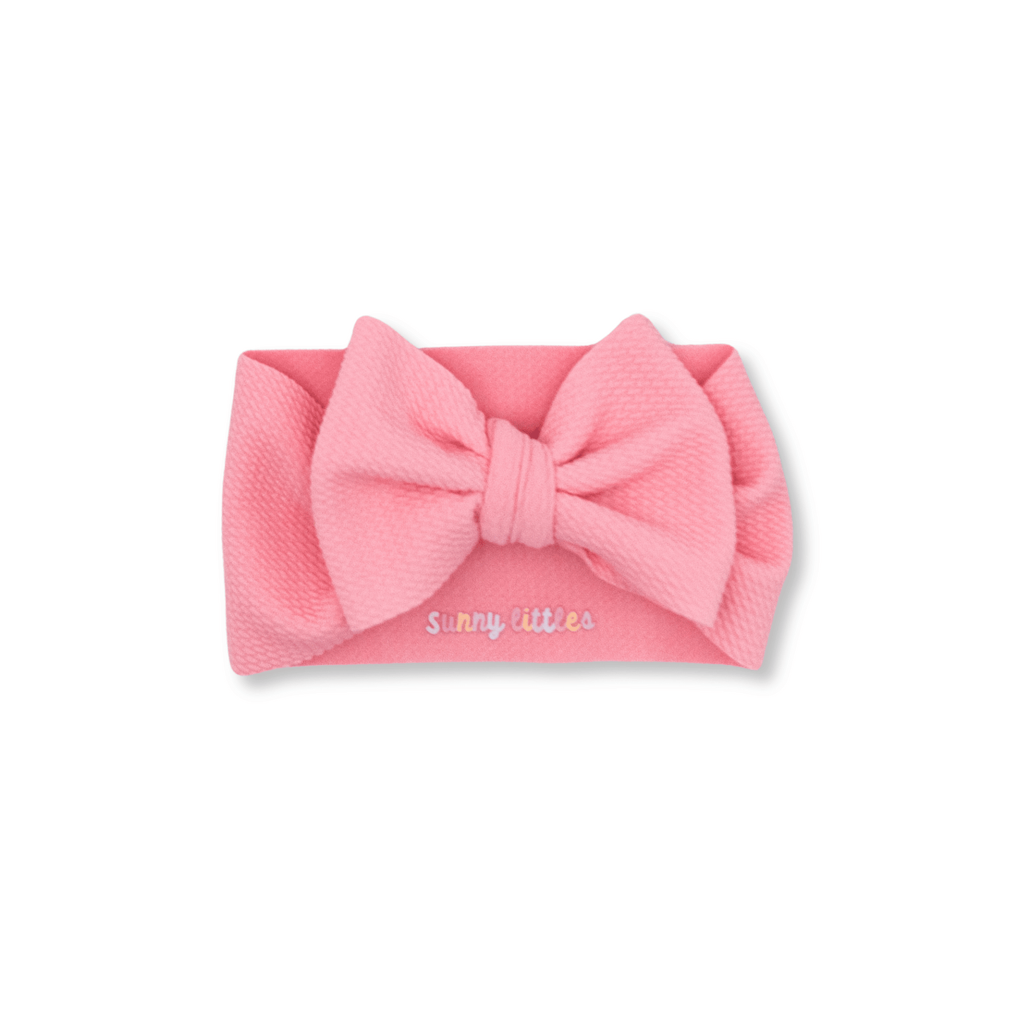 Baby Head Wrap | Handmade Bow | Large Bow | Sizes 0-12m+ | Bullet Polyester | Bubblegum Pink | hwb3 | FINAL SALE