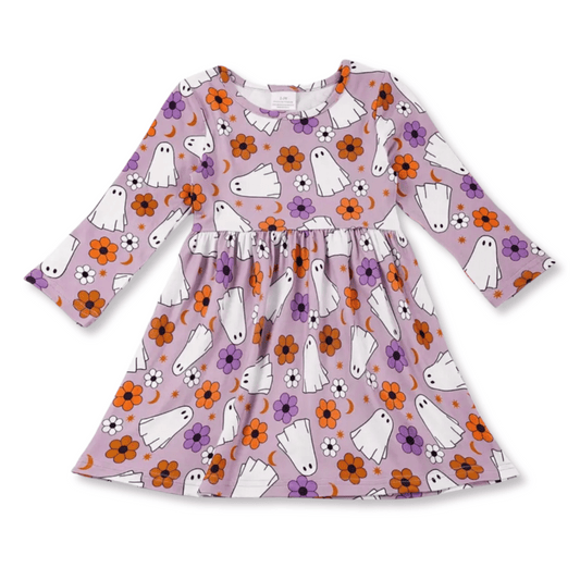 Toddler Dress | Sizes 12-18m to 5T | Ghosts | FINAL SALE