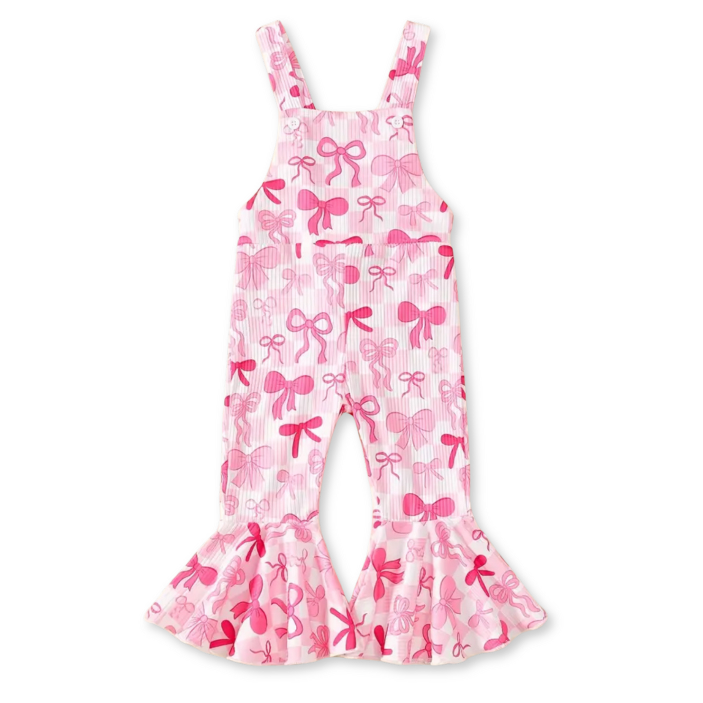 PRE-ORDER Toddler Spring Jumpsuit | Sizes 3T to 5T | Pink Bows